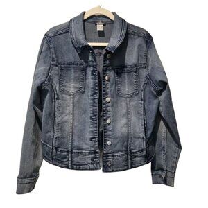 Venus Medium Wash Cropped Denim Jean Jacket Pockets Size M‎ Timeless All-Season